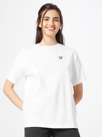 Lyle & Scott Koszulka oversize w kolorze biały: przód