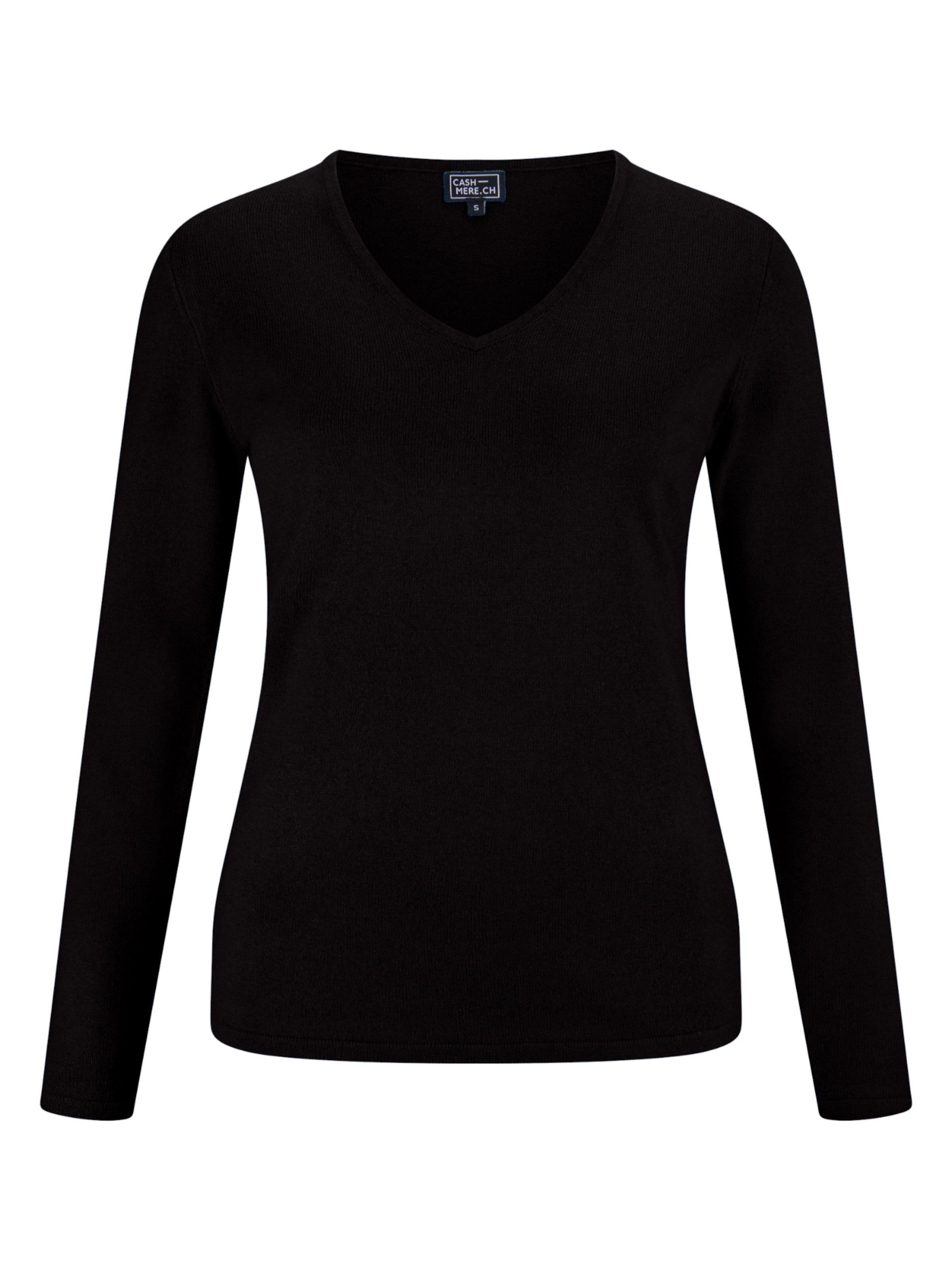 Pull-over CASH-MERE.CH en noir : devant