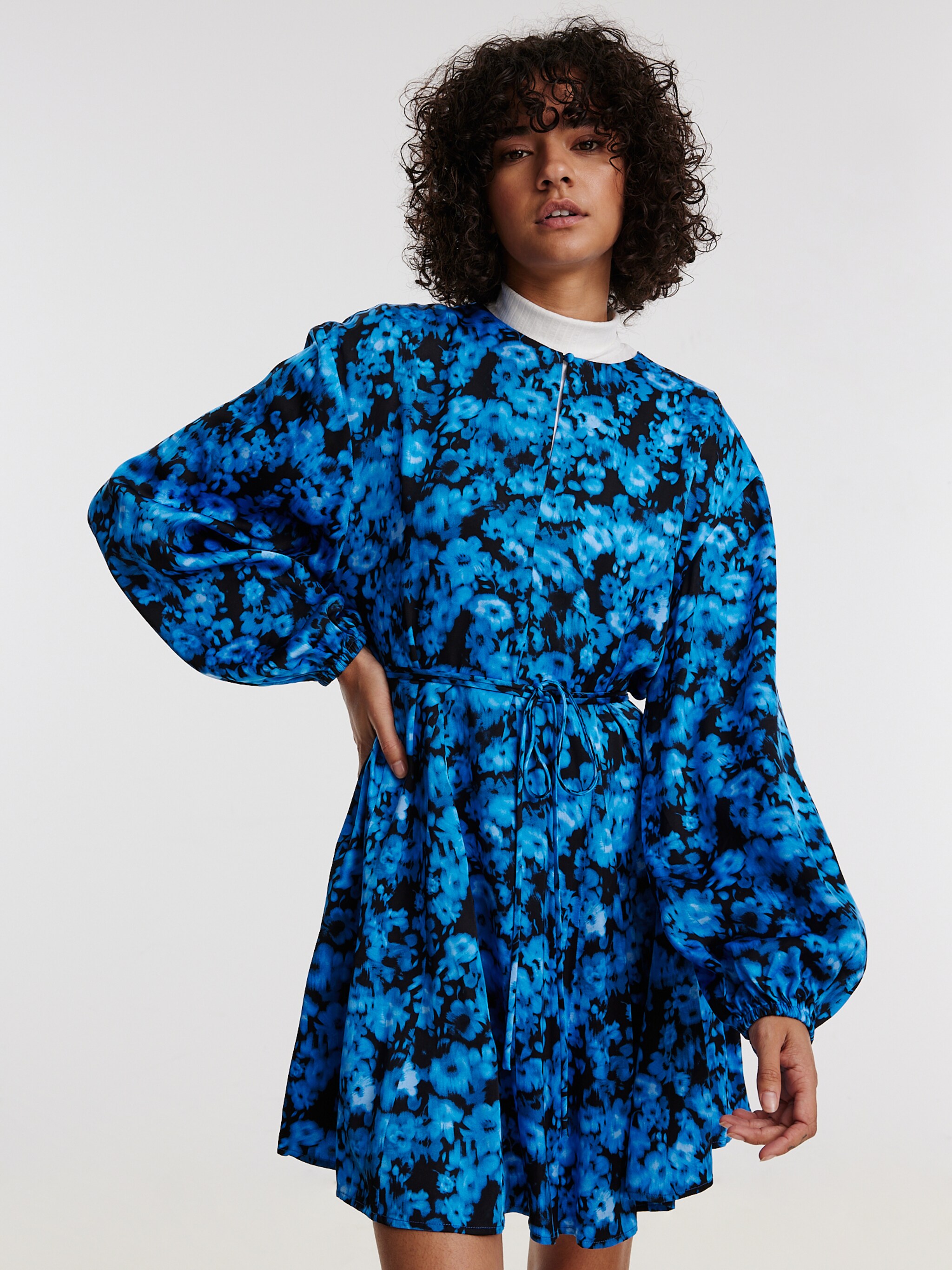 EDITED Producten Jurk 'Jeanette' Blauw