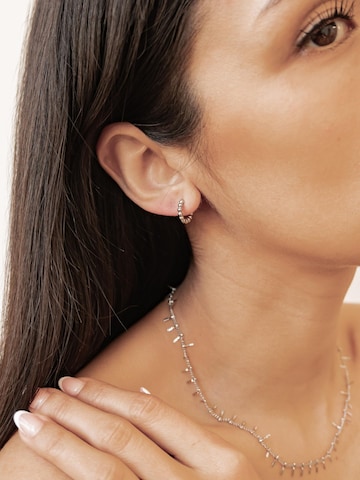 Hey Happiness - Pendientes 'Small Beaded Hoop' en plata