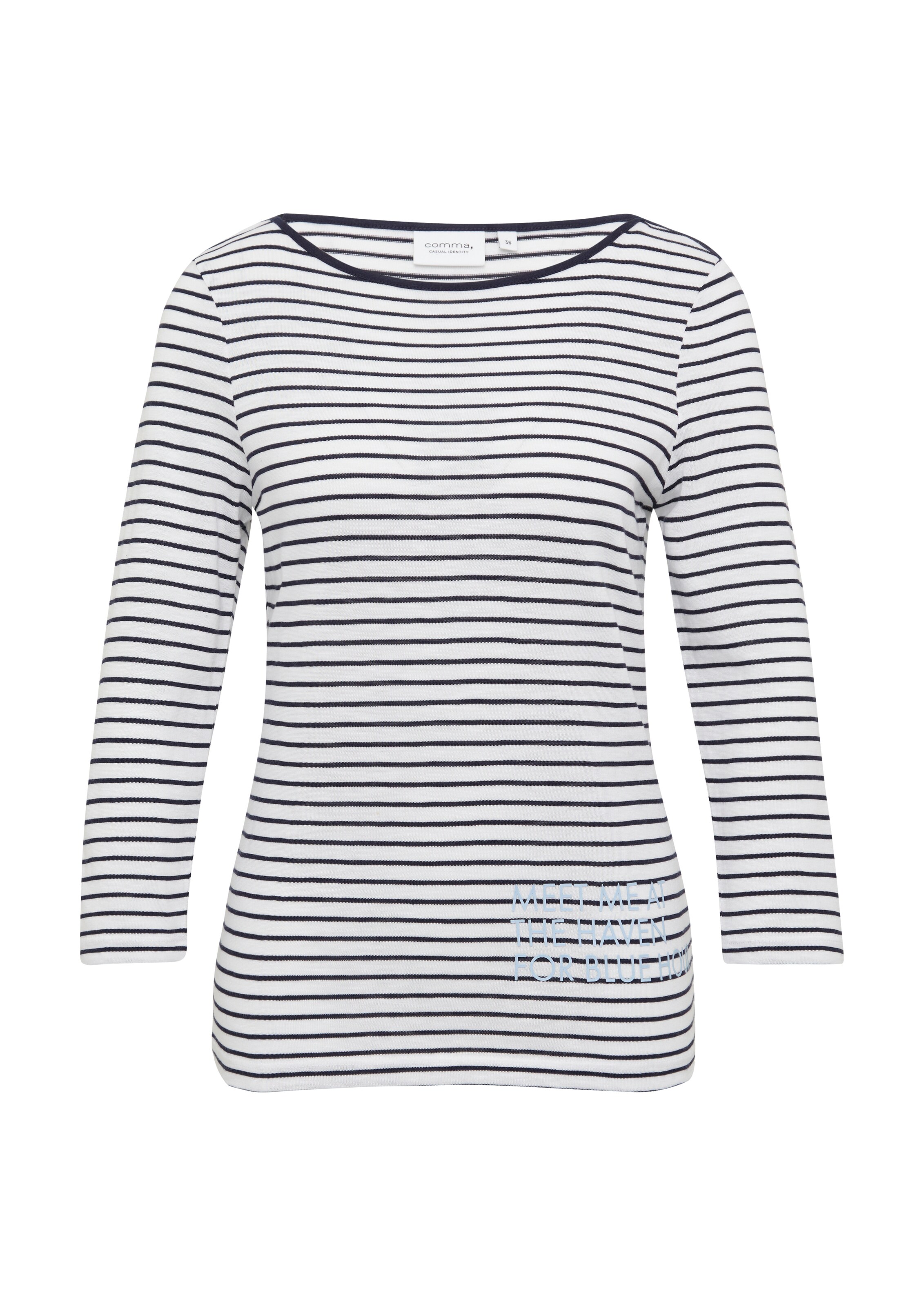 comma casual identity Shirt in Blauw: voorkant