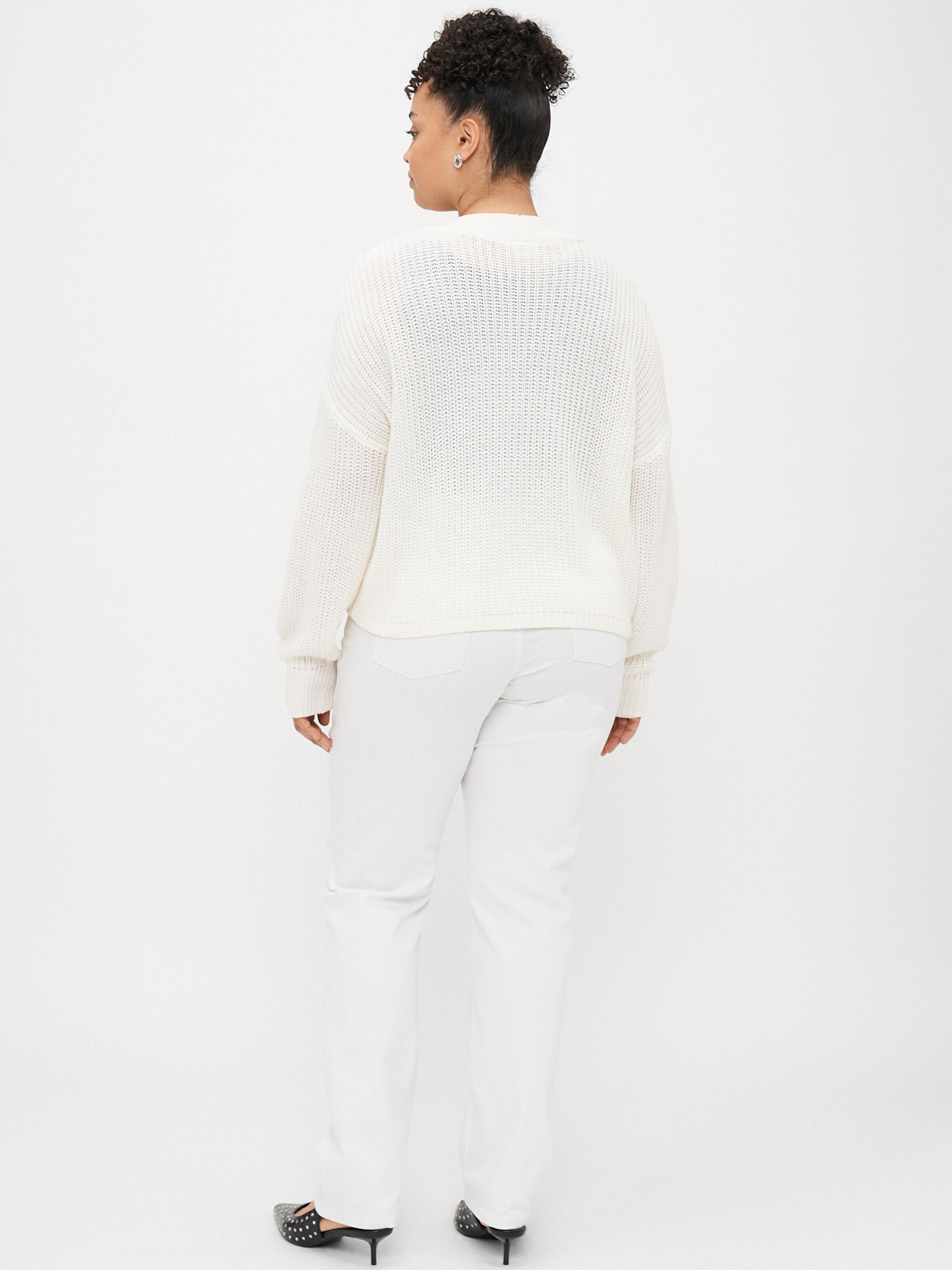 ONLY Carmakoma Knit Cardigan 'CARCAROL NICE' in White | ABOUT YOU