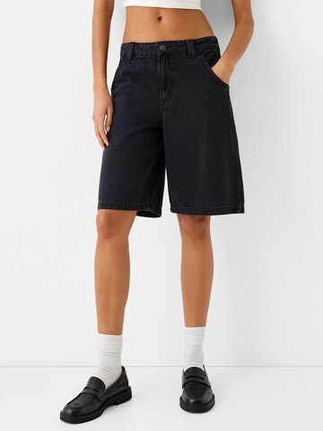 Bershka Loosefit Farmer - fekete