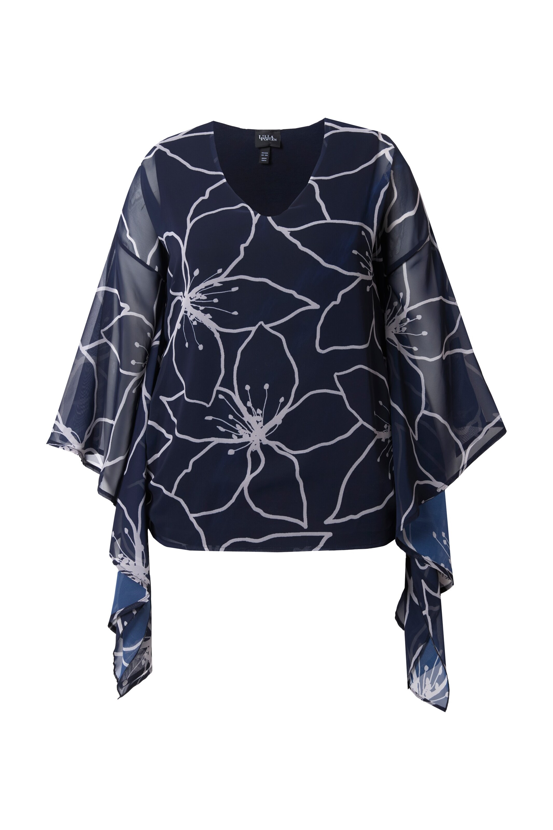 Ulla Popken Bluse in Blau: Vorderseite