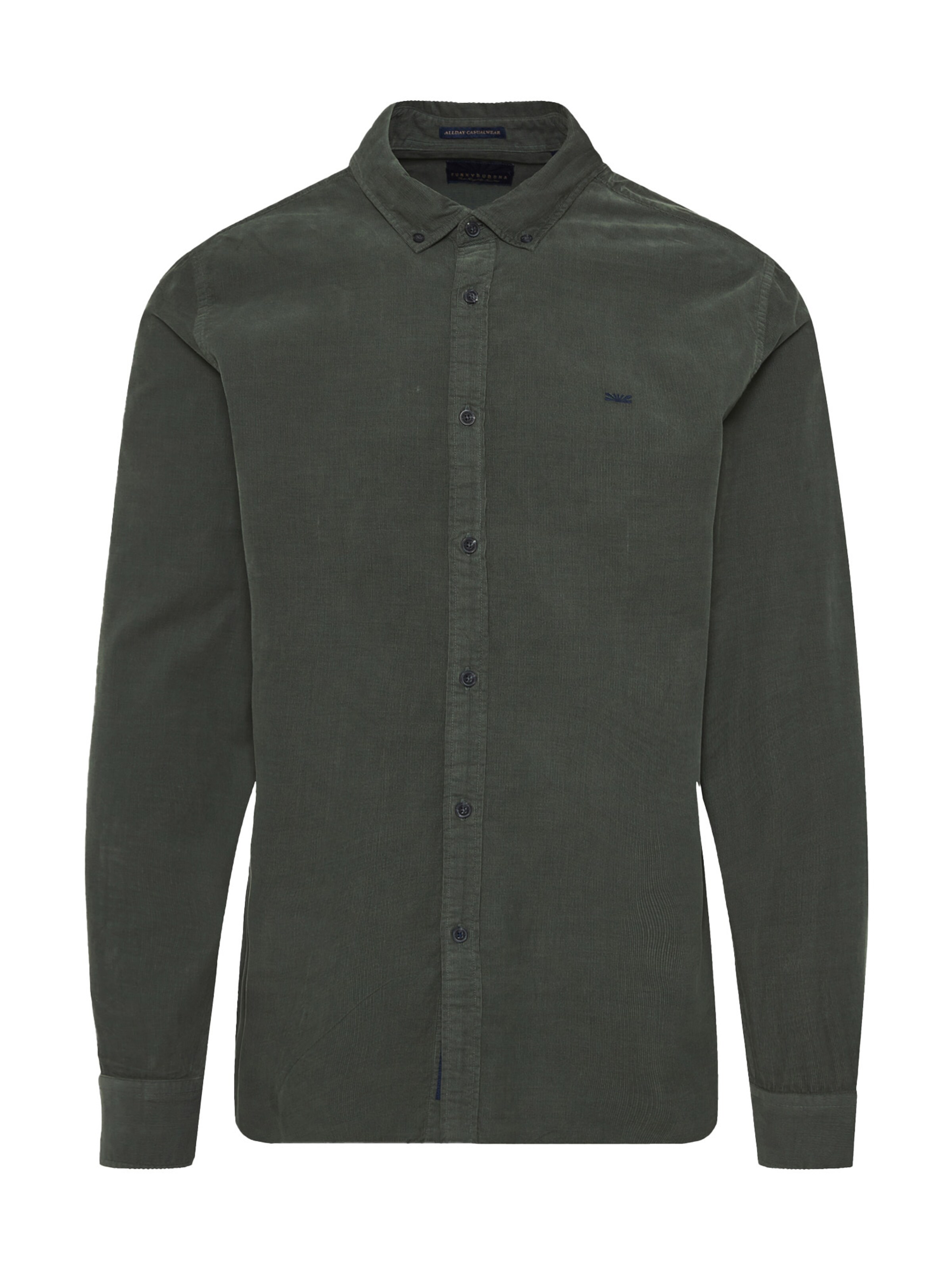 Funky Buddha Regular fit Πουκάμισο σε πράσινο: μπροστά