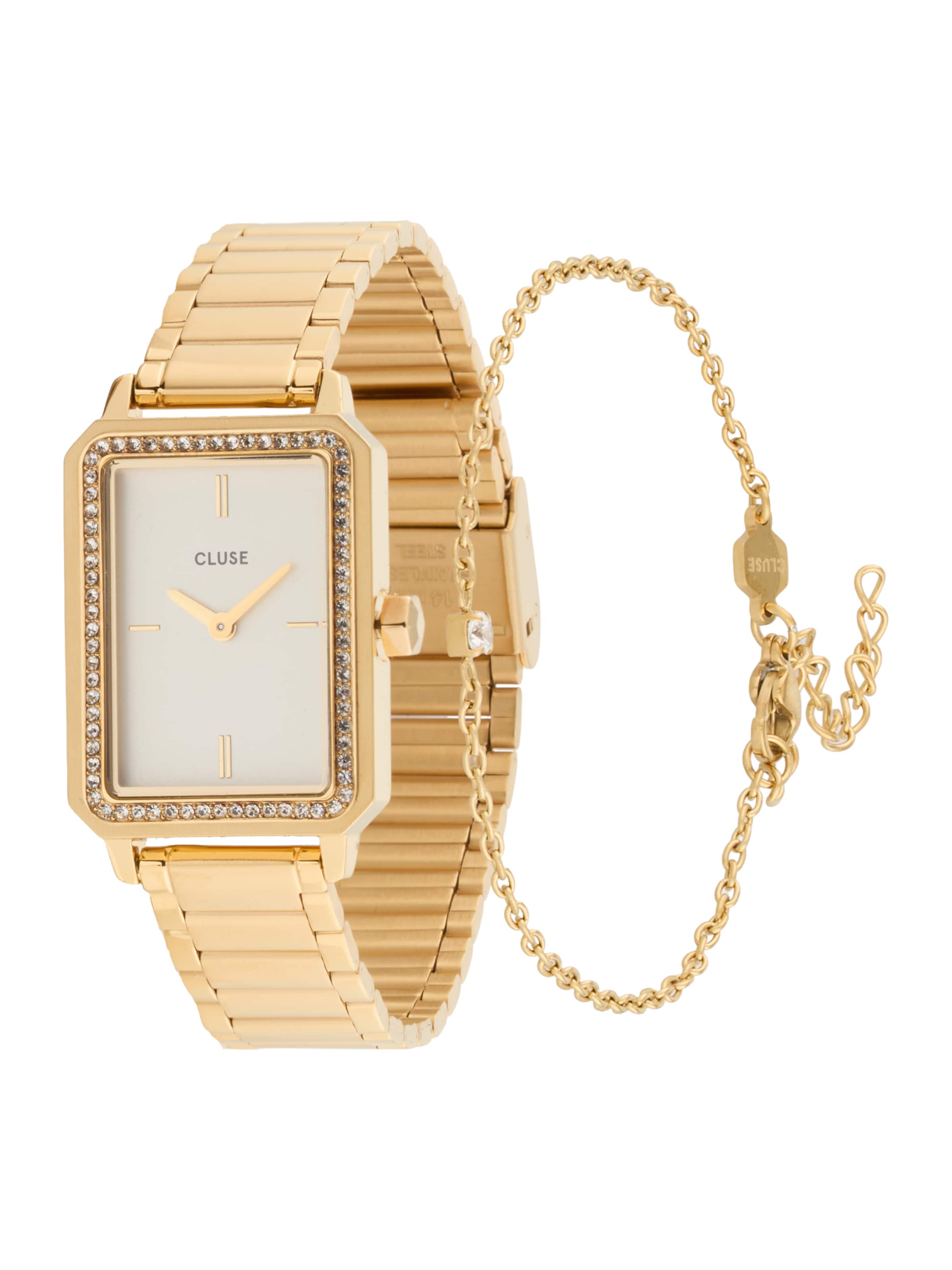 CLUSE Analog Watch 'Fluette' in Gold: front