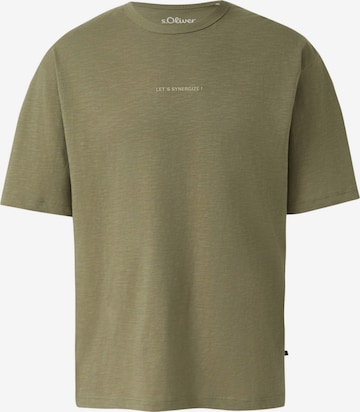 s.Oliver Shirt 's.Oliver - Heren t-shirt' in Groen: voorkant
