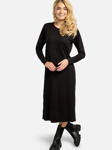 Liberte Essentiel Jurk ' ALMA-LS-TSHIRT ' in Zwart: voorkant