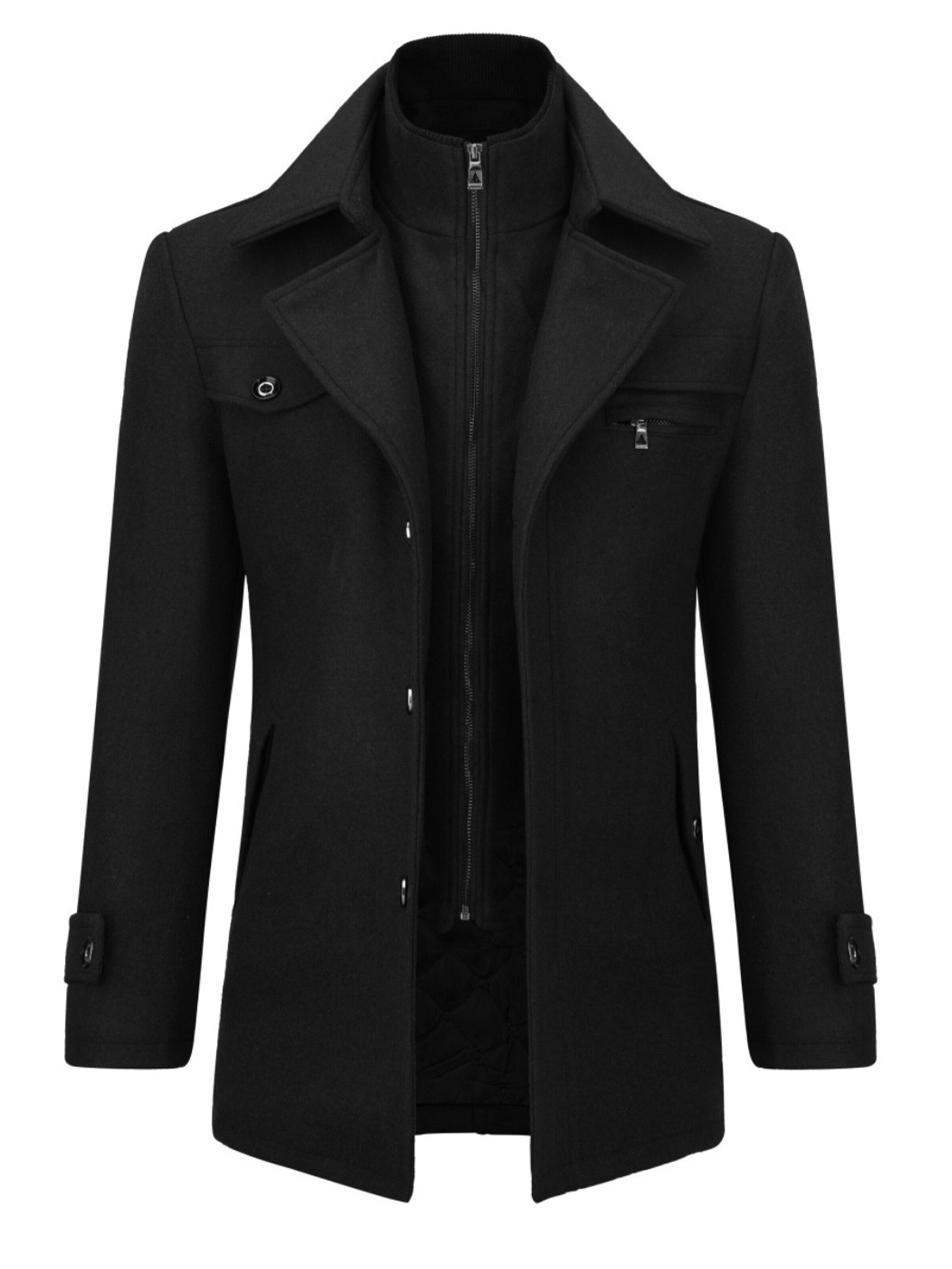 ALLTHEMEN Winter coat 'Froststille' in Black