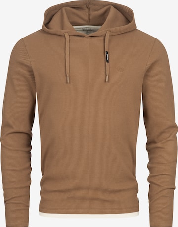 INDICODE JEANS Sweatshirt 'Marto' in Bruin: voorkant