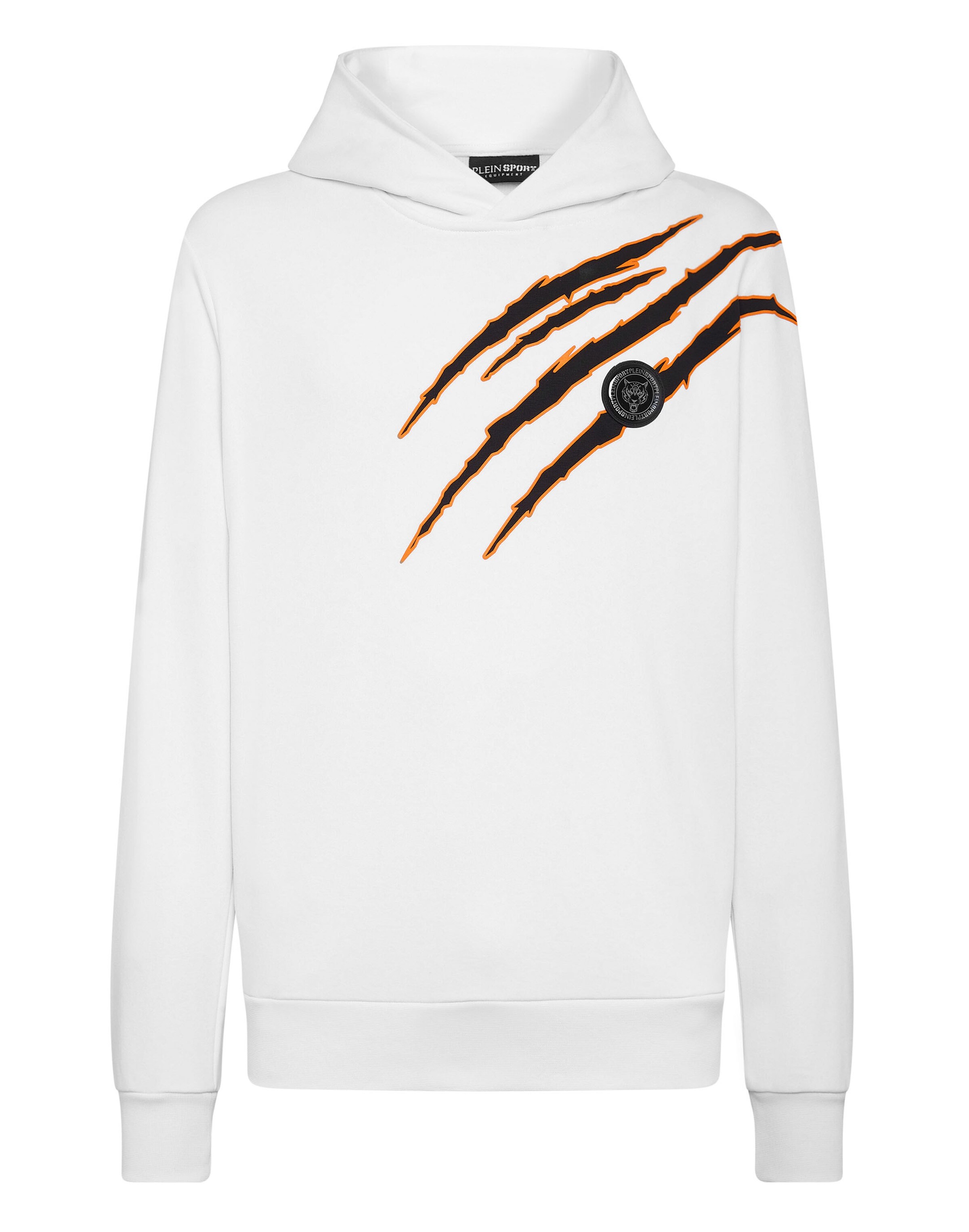 Plein Sport - Sweatshirt 'Scratch' em branco: frente