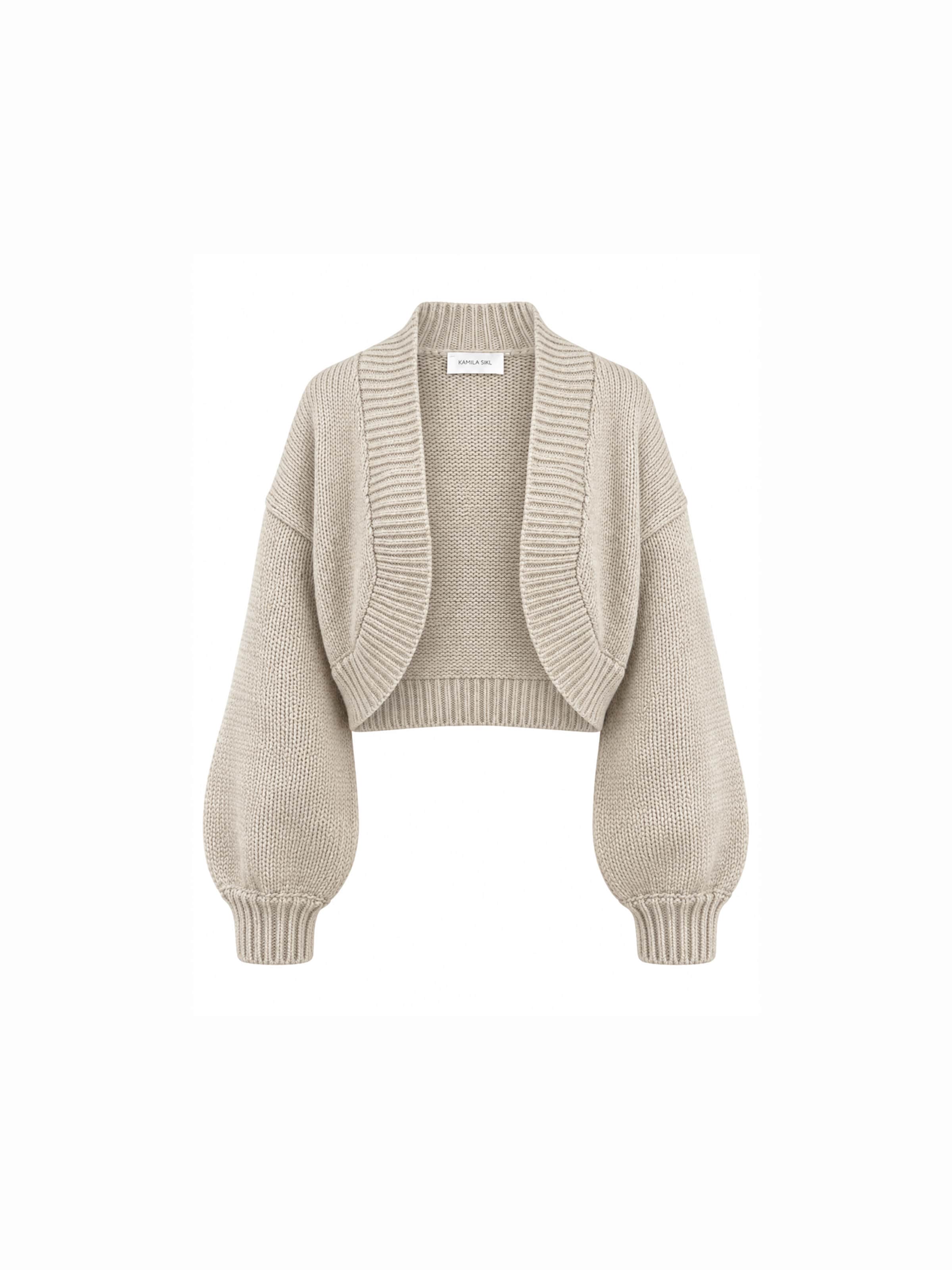 Cardigan Kamila Šikl en beige : devant