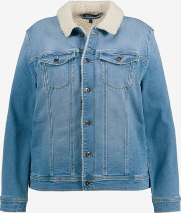 Ulla Popken Between-Season Jacket in Blue: front