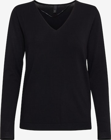 PULZ Jeans Sweater 'PZSARA L/S' in Black: front