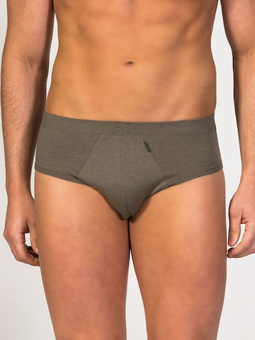 zd ZERO DEFECTS Slip 'Mercurio Soya Brief' in Green: front