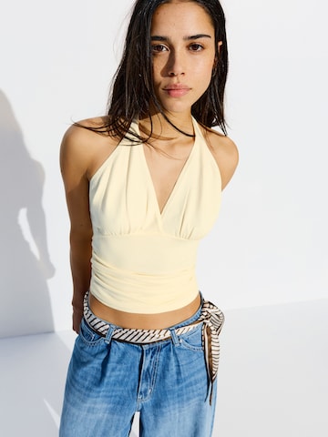 Bershka Top - sárga: elől