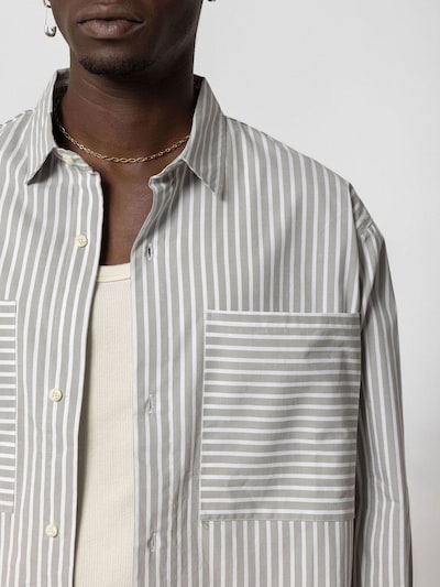 VAMOS CLO Button Up Shirt 'Everett' in Grey / White, Item view