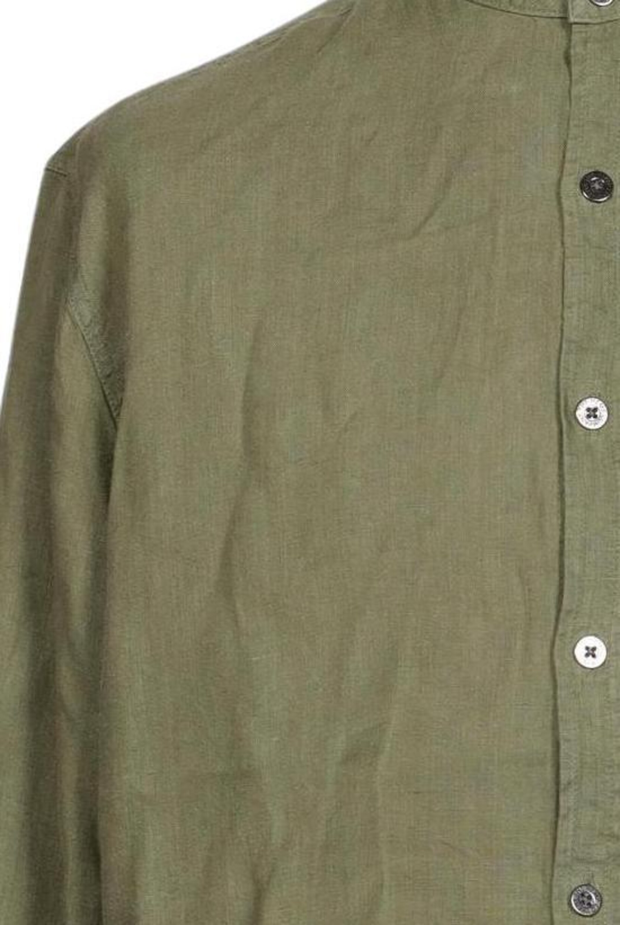 HempAge Button Up Shirt in L in Green