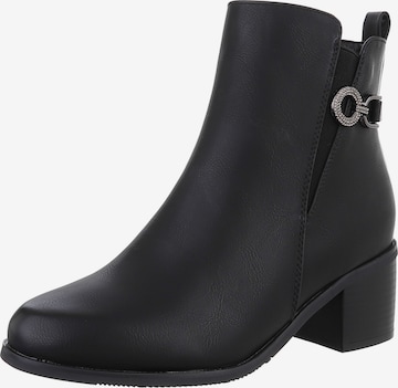 Ital-Design Ankle Boots in Black: front