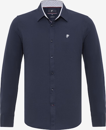 DENIM CULTURE Regular fit Button Up Shirt 'RUBEN' in Blue: front