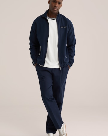 WE Fashion Loosefit Bukser med lægfolder i blå