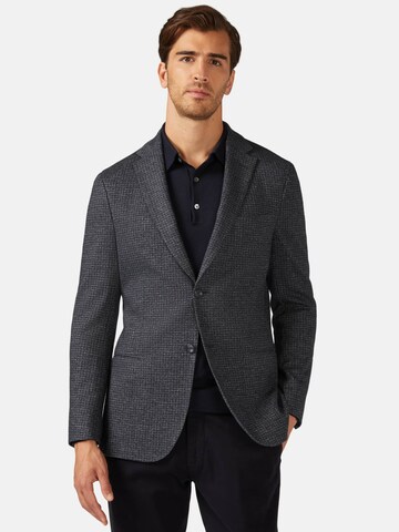 Regular fit Sacou 'Houndstooth' de la Boggi Milano pe albastru: față