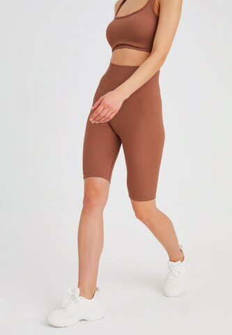 Leif Nelson Slim fit Leggings in Brown