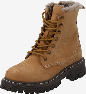 Bottes à lacets 'Giase' Palado en marron : devant