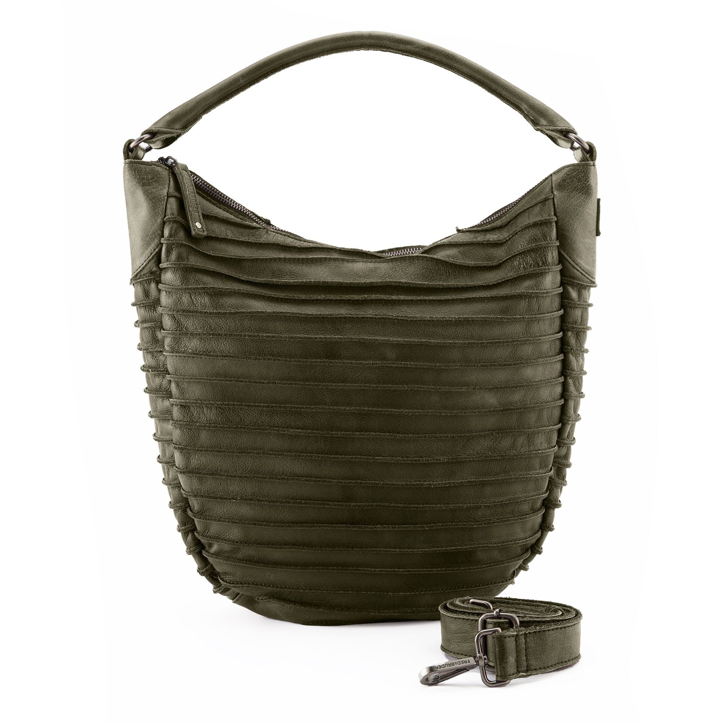 FREDsBRUDER Shoulder bag 'Riffeltier' in Green: front