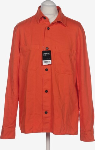 Arket Button Up Shirt in 7XL in Orange: front