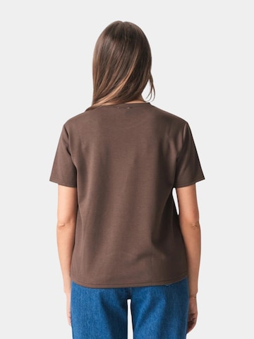 TeeShoppen Oversized Shirt 'Leah' in Brown