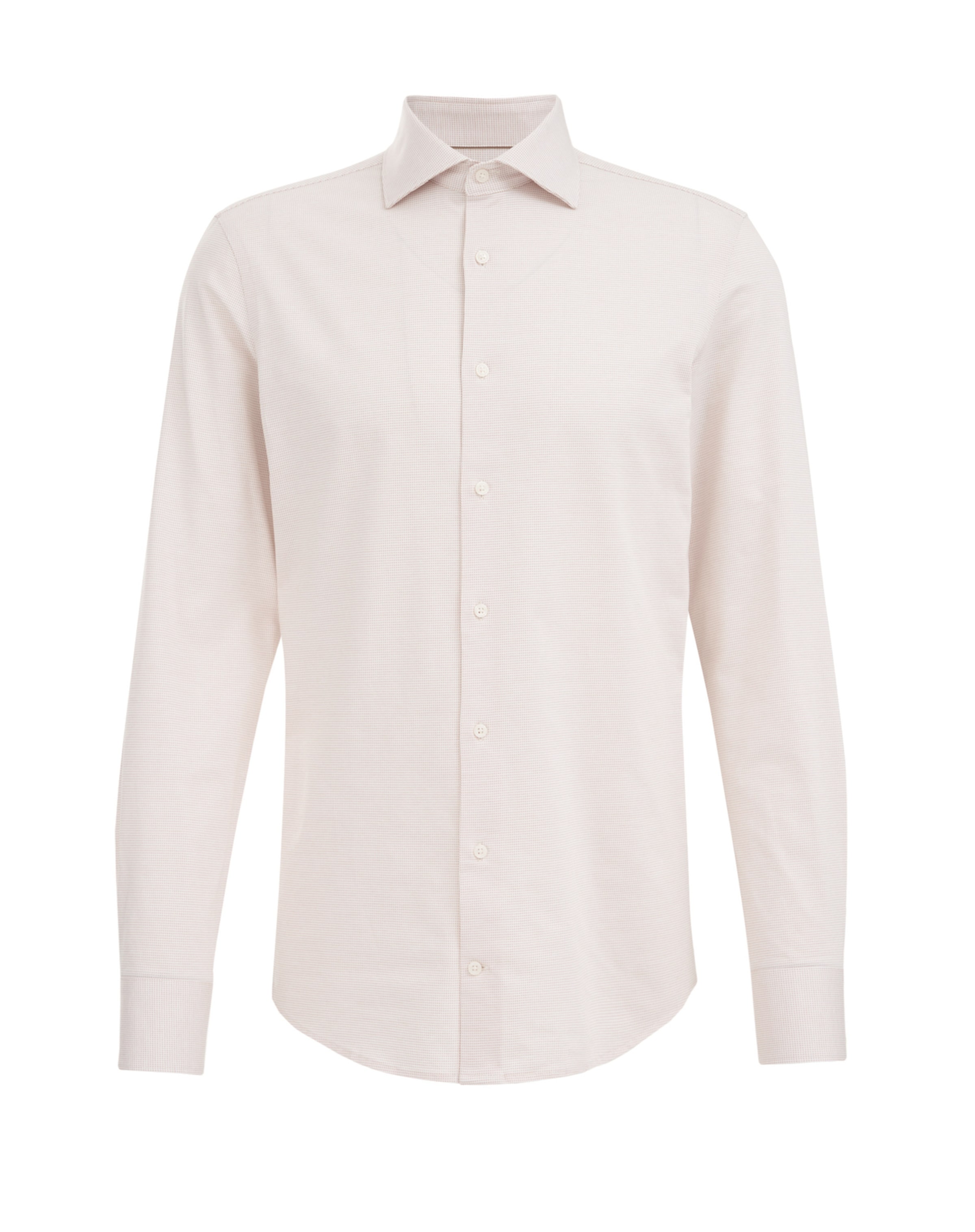 WE Fashion - Slim Fit Camisa clássica em bege: frente