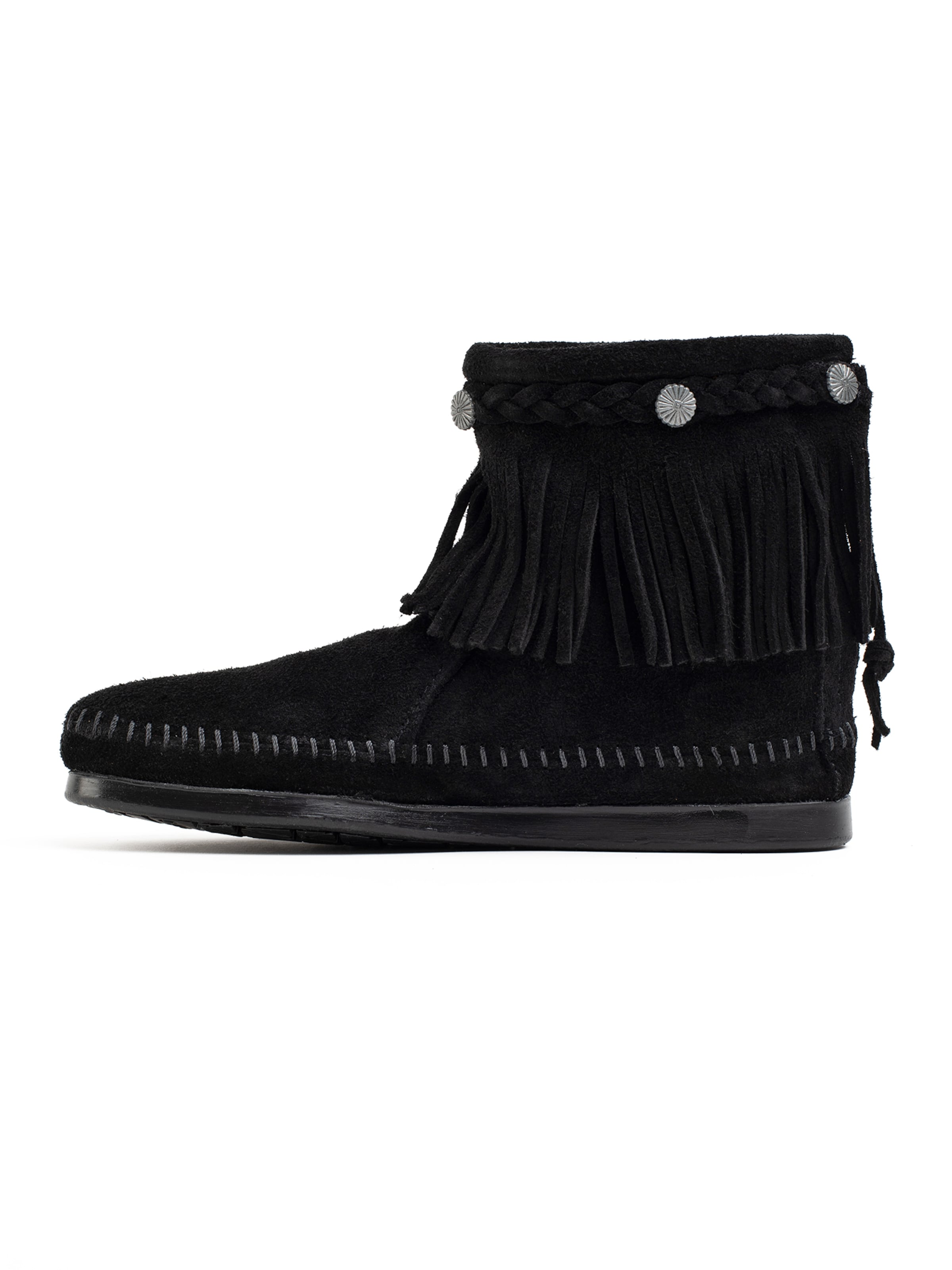 Minnetonka Bootie in Black: front