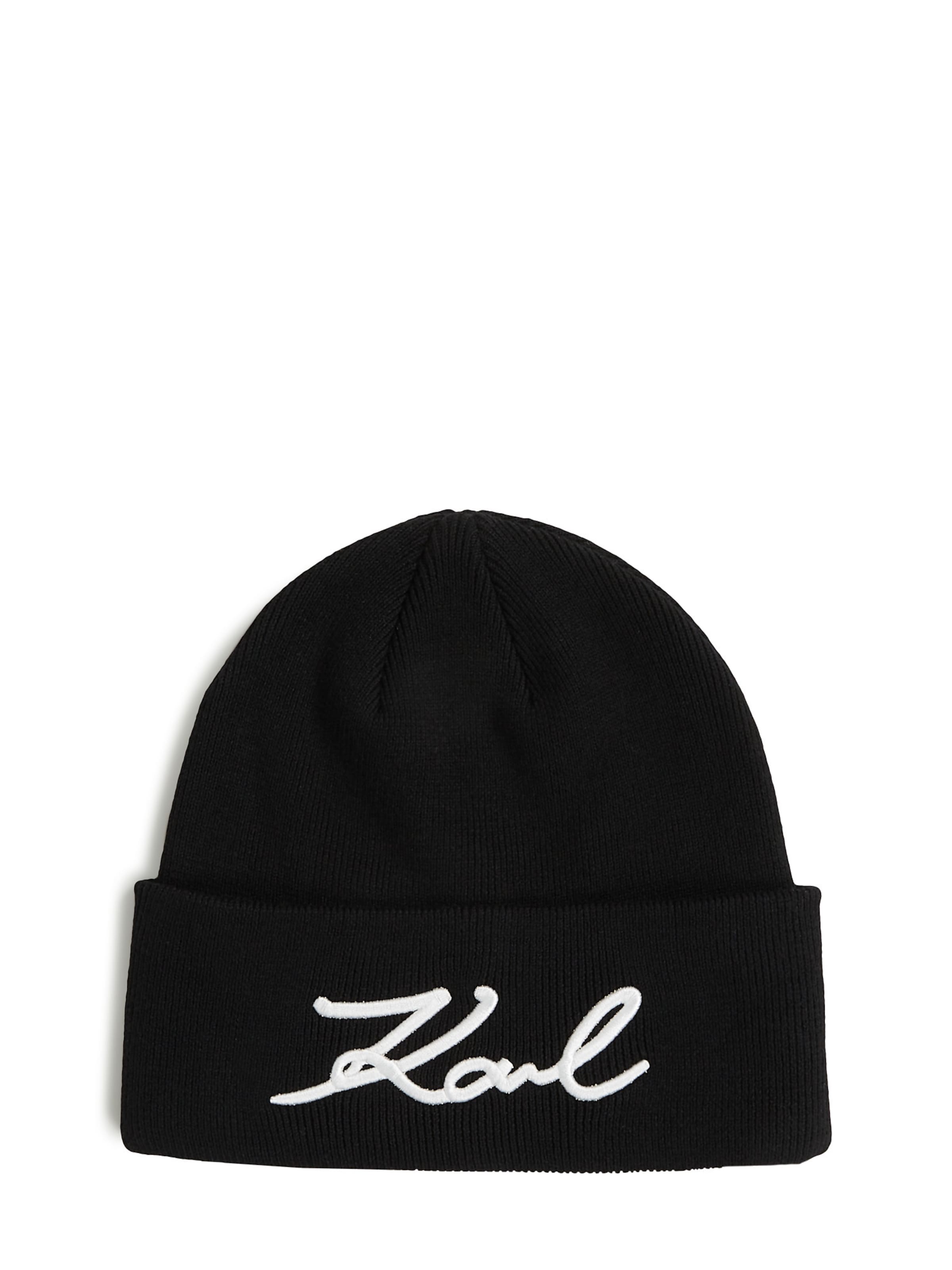Căciulă de la Karl Lagerfeld pe negru: față
