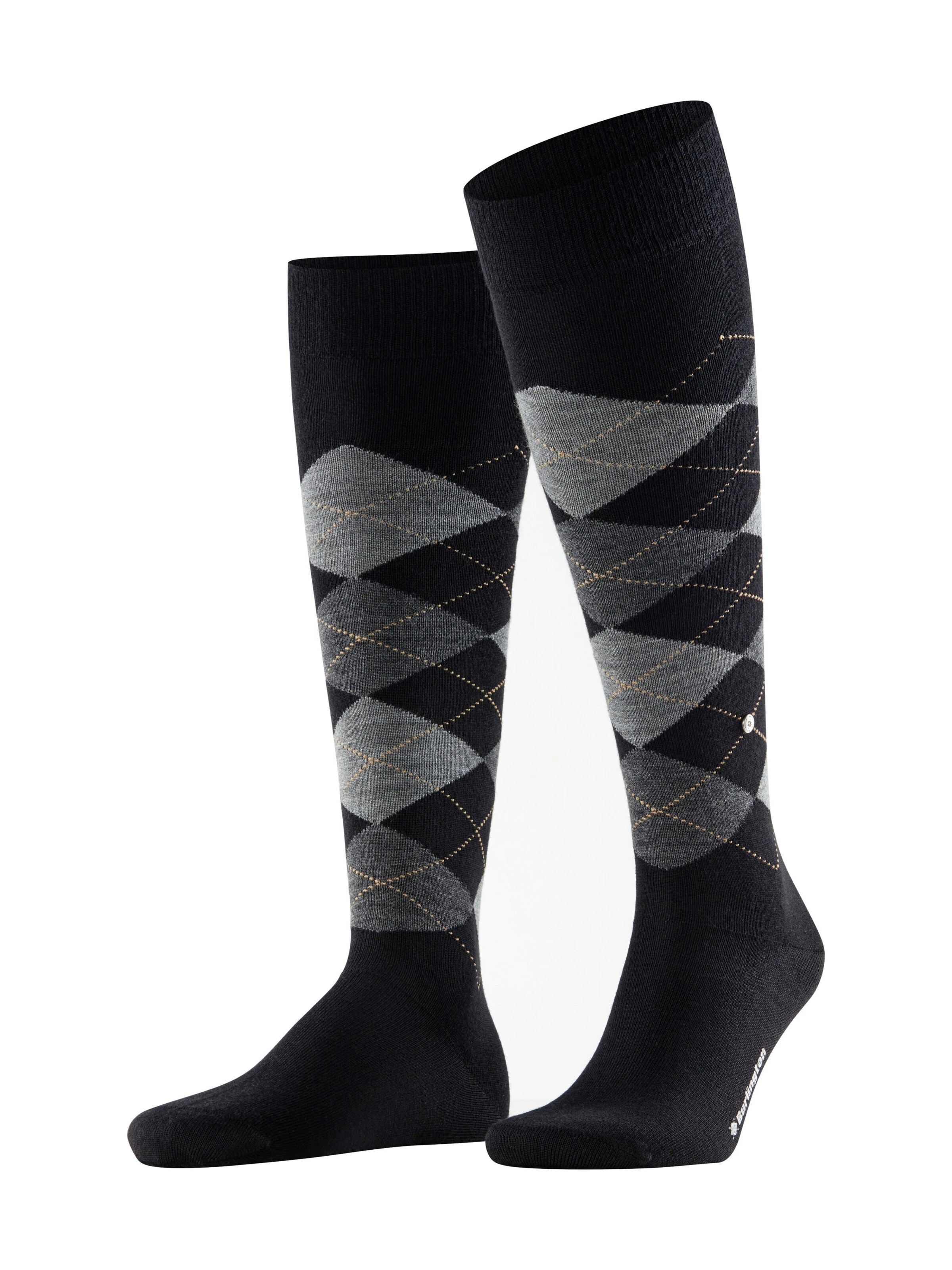 BURLINGTON Kniestrümpfe 'Edinburgh'‌‌‌‌‌‌‌‌ in Schwarz: Vorderseite