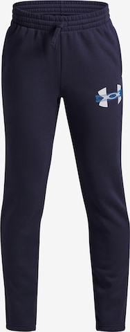 UNDER ARMOUR Workout Pants 'Rival' in Blue: front
