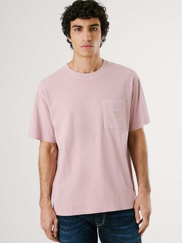 Pepe Jeans Shirt 'Tyler Tee' in Roze: voorkant