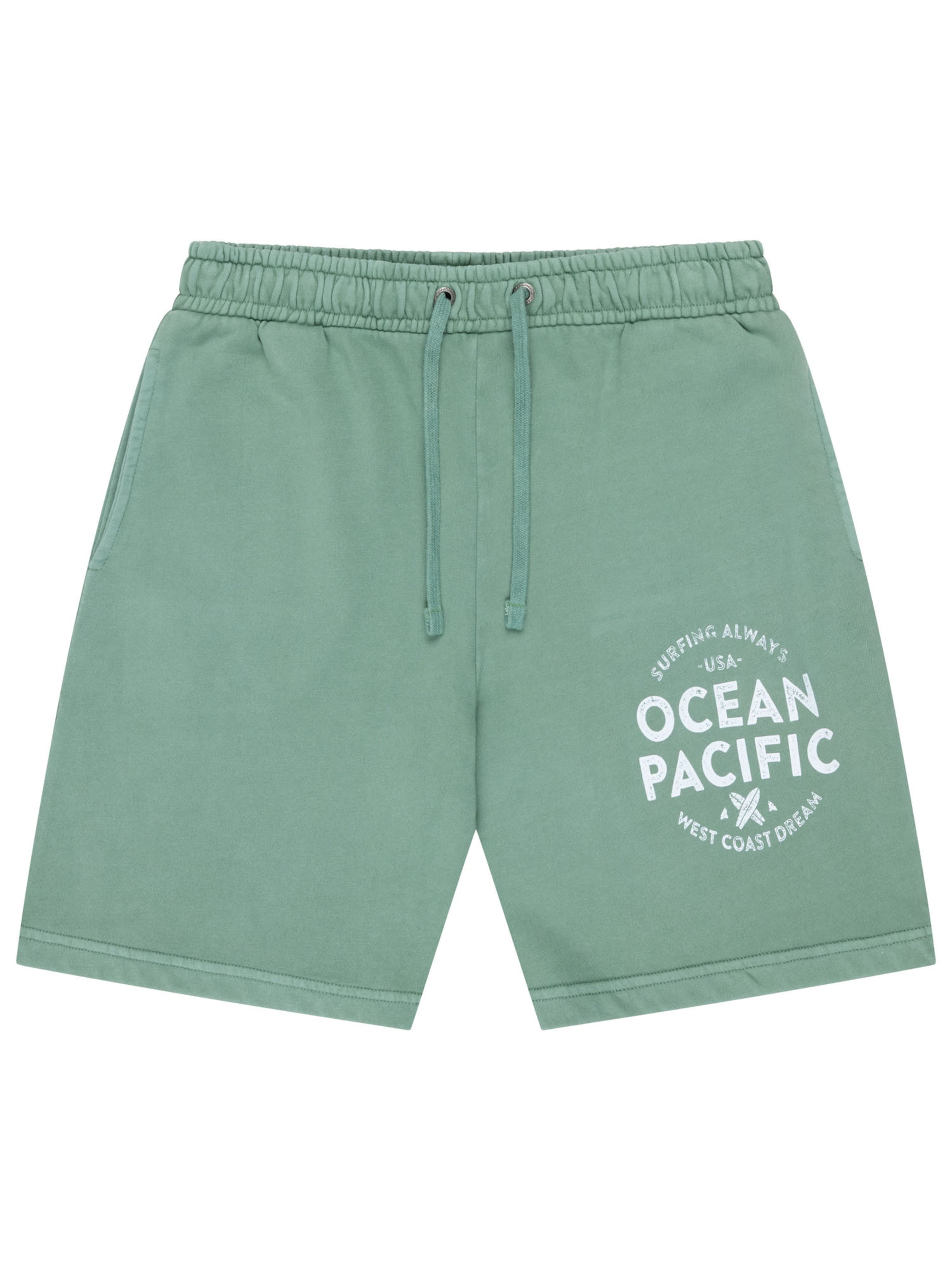 Ocean Pacific - Regular Calças de desporto 'Reefbreak' em verde: frente