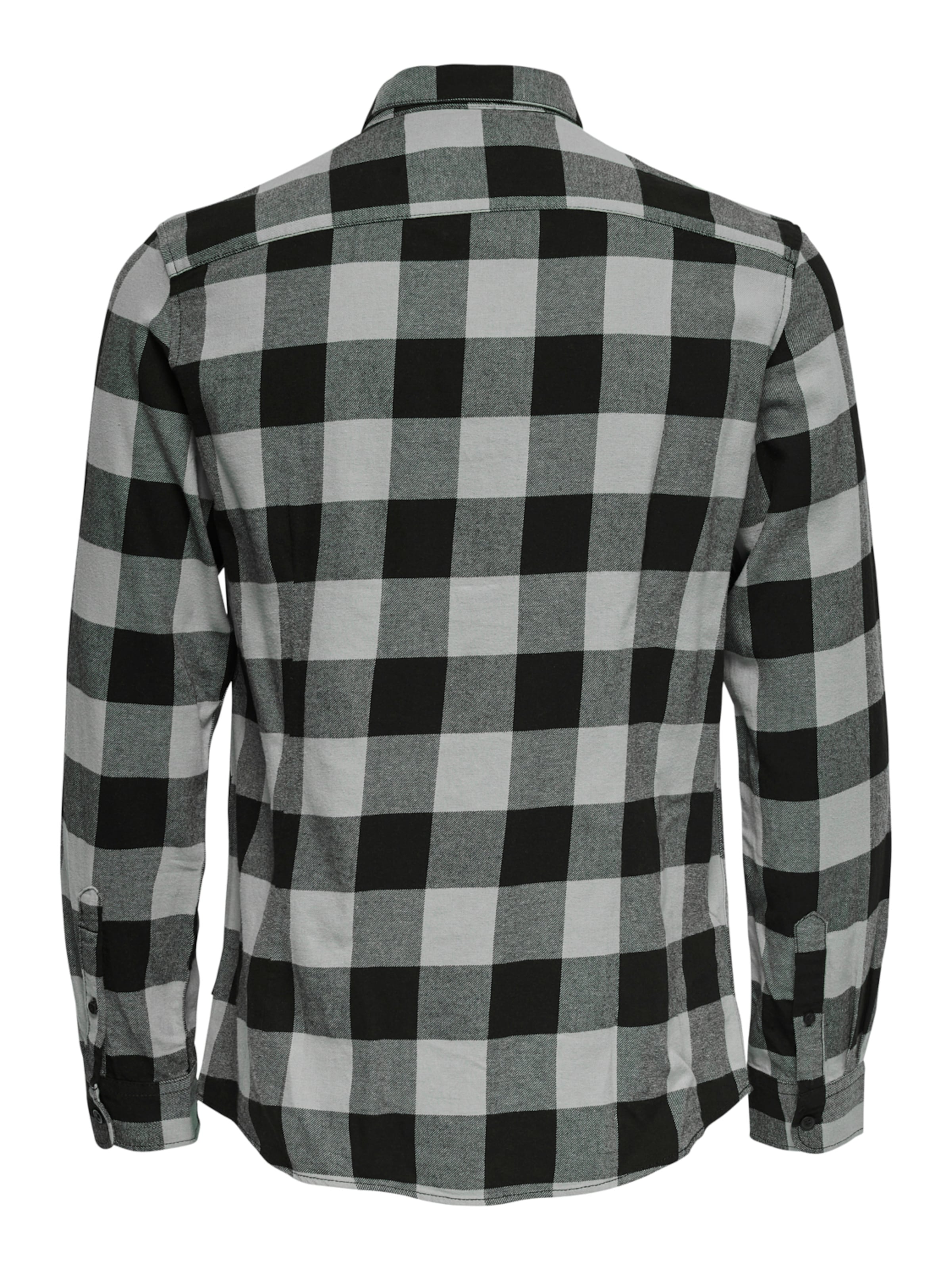 Only & Sons - Ajuste estrecho Camisa 'Gudmund' en gris