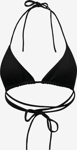 OW Collection Triangle Bikini Top in Black: front