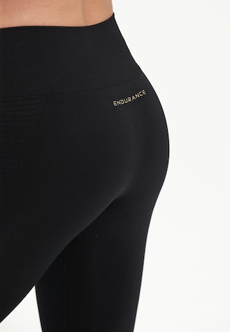 ENDURANCE Skinny Workout Pants 'Flane' in Black