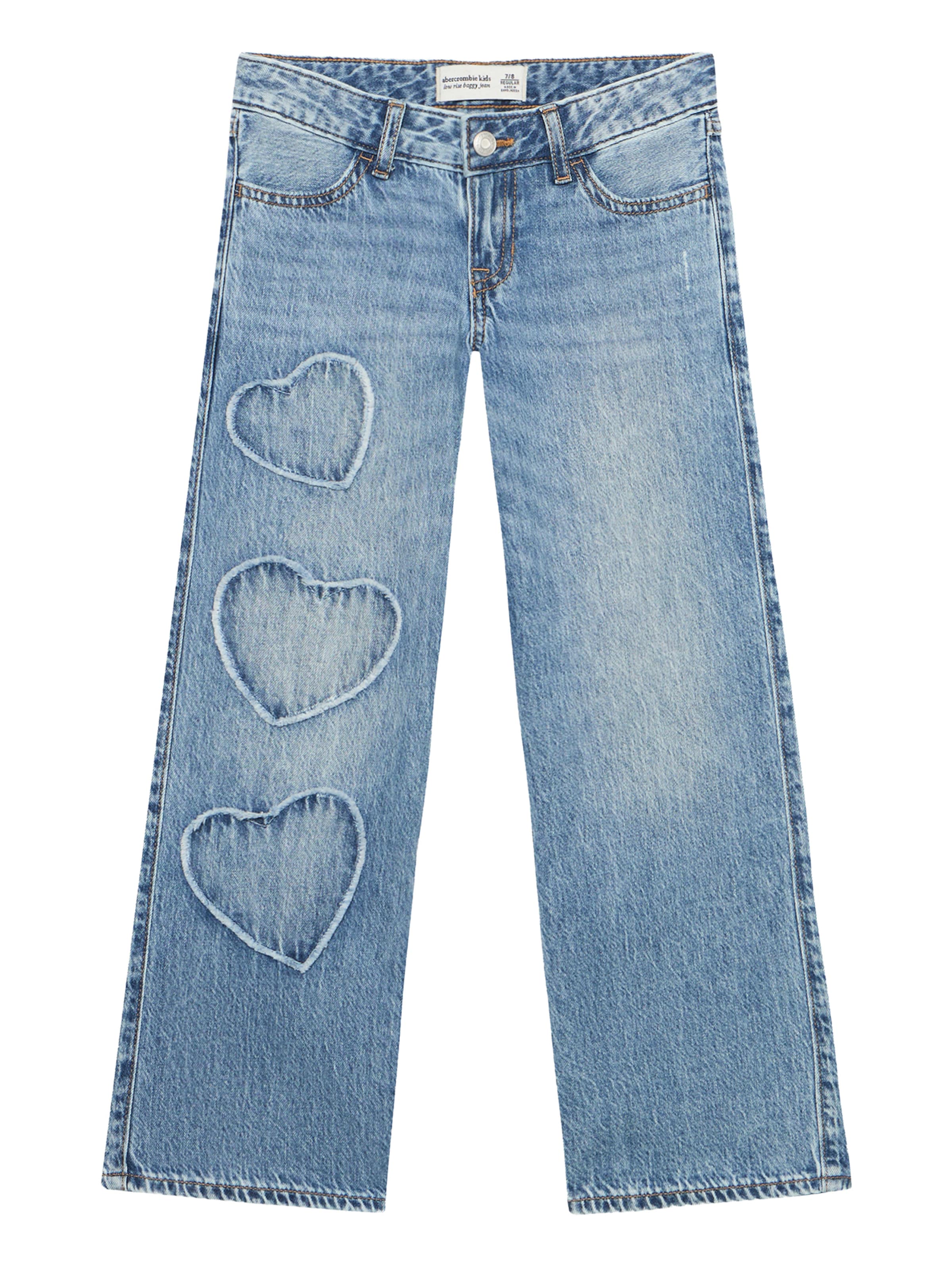 Abercrombie & Fitch Baggy Jeans in Blauw: voorkant