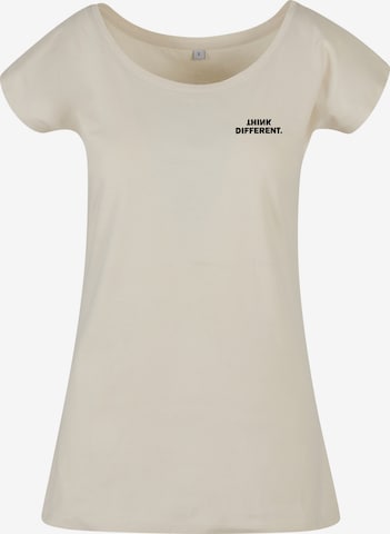 Urban Classics T-Shirt 'Think' in Beige: Vorderseite