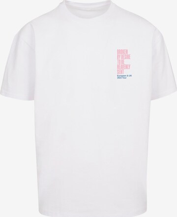 Merchcode Shirt ' Lewis Capaldi - Tour' in Wit: voorkant
