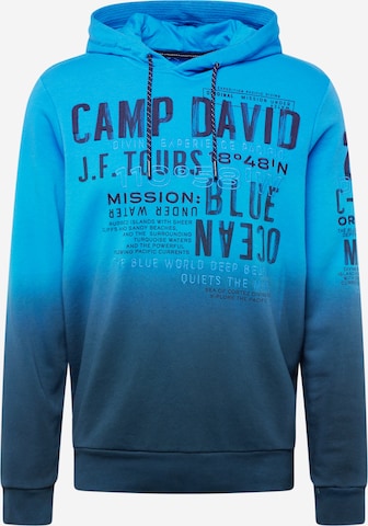 Sweat-shirt CAMP DAVID en bleu : devant