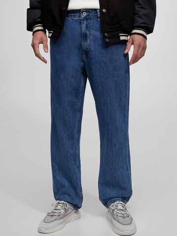 Pull&Bear Loosefit Jeans i blå