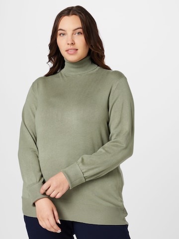 ONLY Carmakoma Sweater 'VENICE' in Green: front