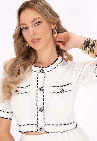 faina Вязаная кофта 'Fashion Look' в Белый
