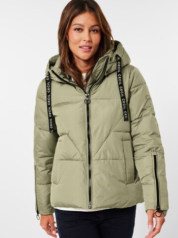 CECIL Winter Jacket in Green: front