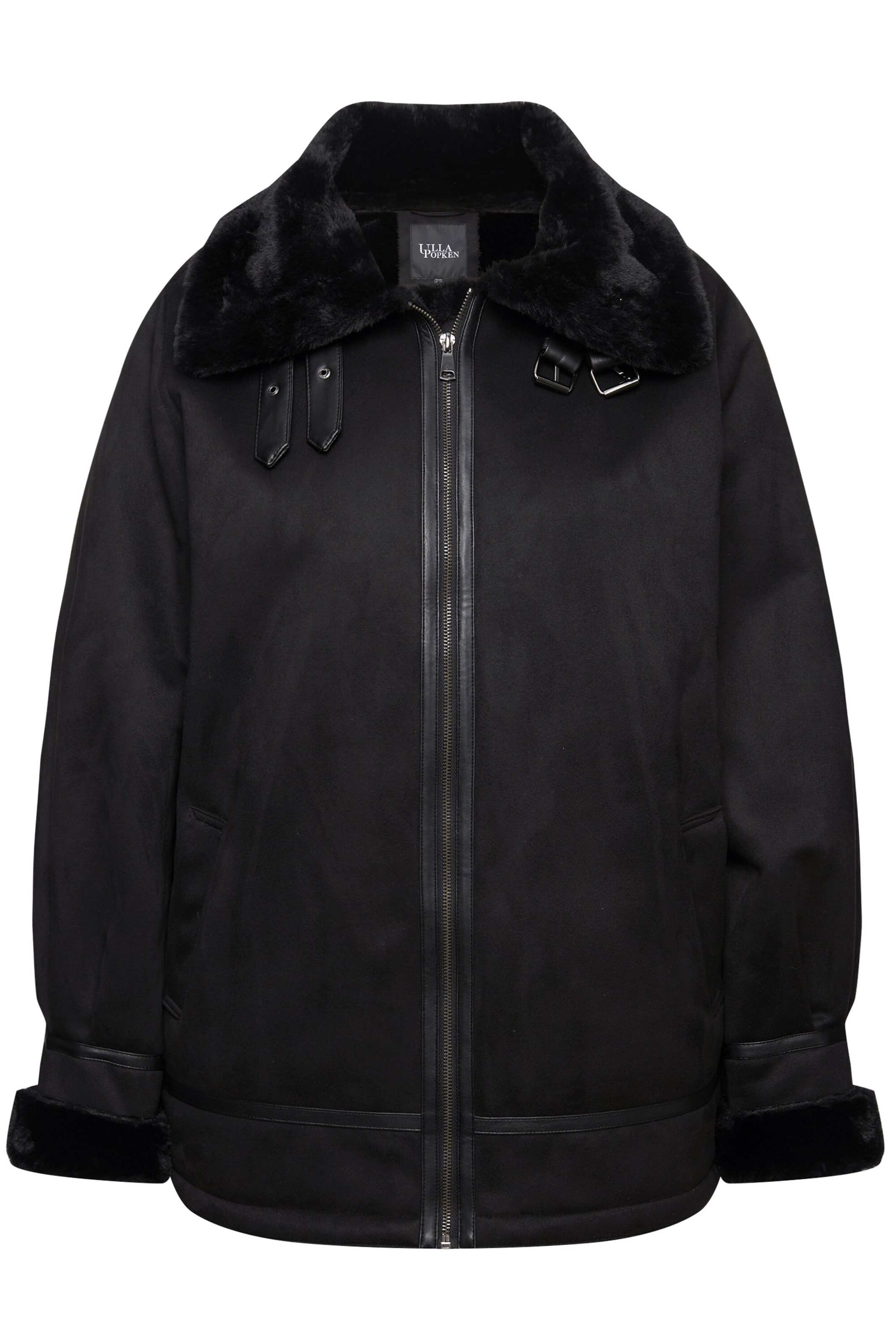 Ulla Popken Winterjacke in Schwarz: Vorderseite